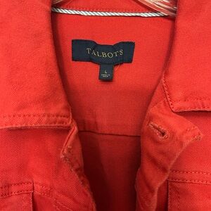 Talbots Vibrant Red Collared Jacket